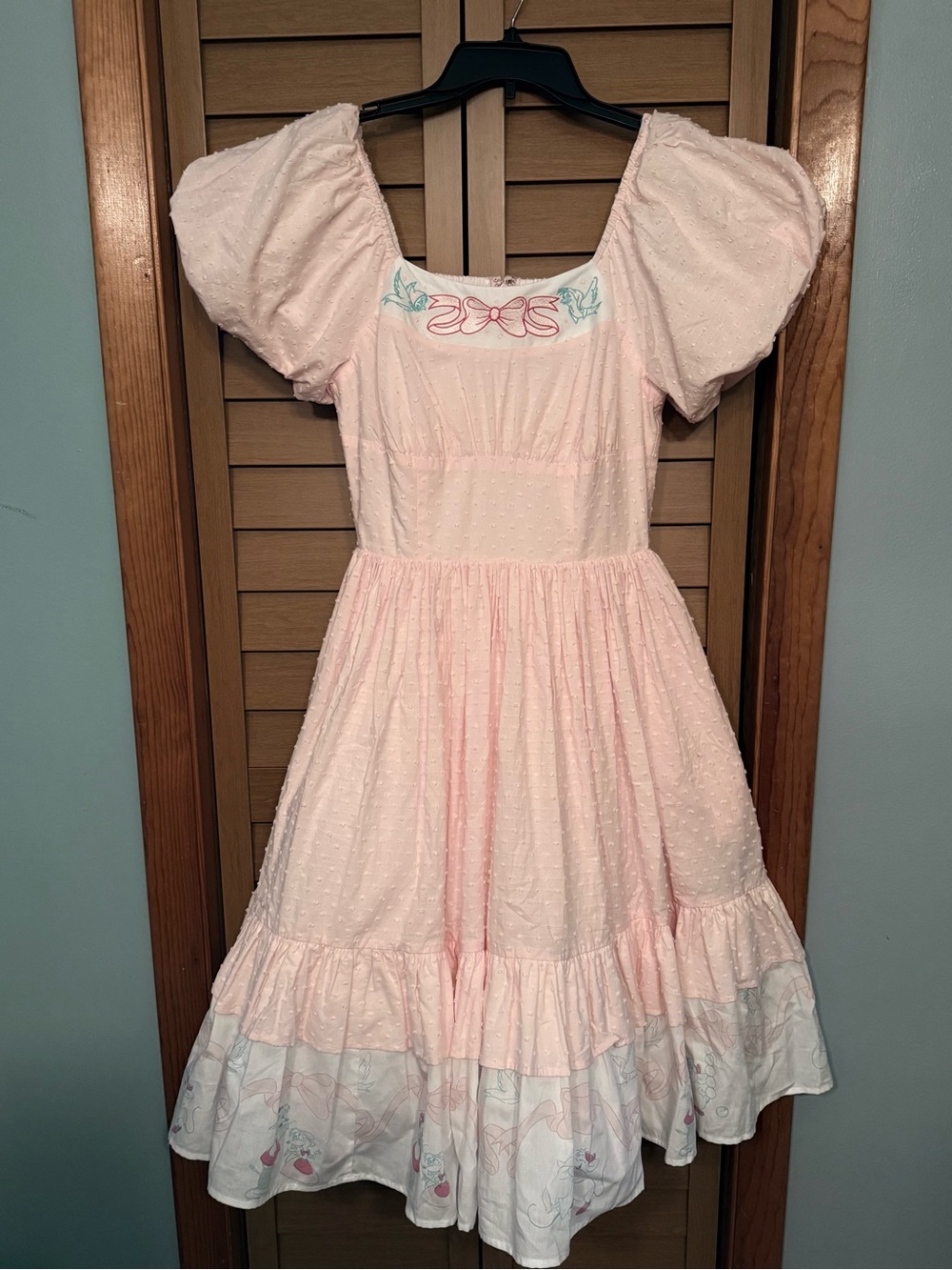 Disney Parks Exclusive Cinderella Pink Bow Mice Birds Dress Small